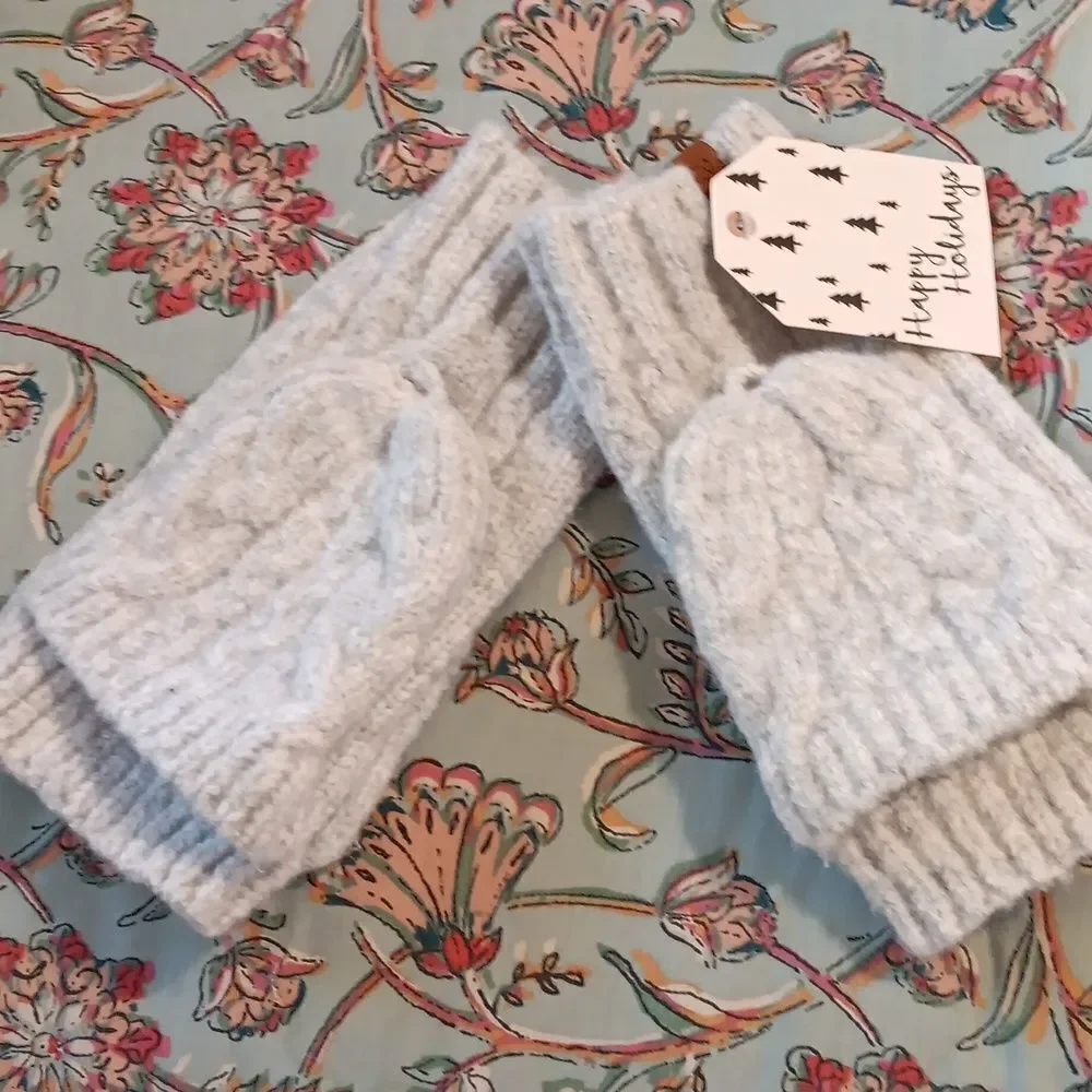 NWT  D&Y Convertible Fingerless Gloves/Mittens